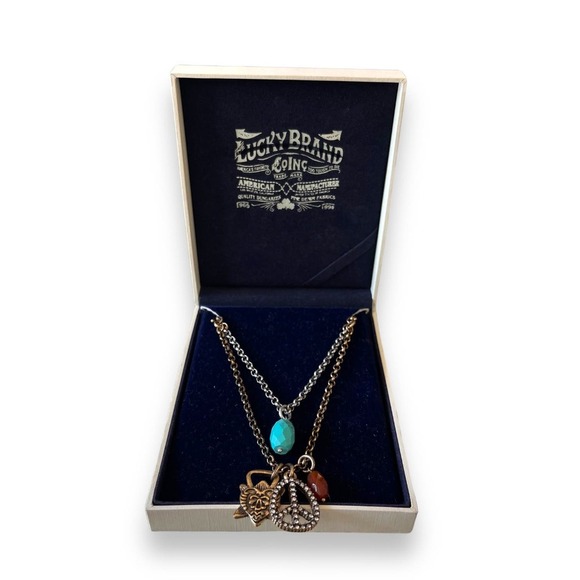 Lucky Brand Jewelry - Lucky Brand Boho Grunge Charm Necklace with Original Box
